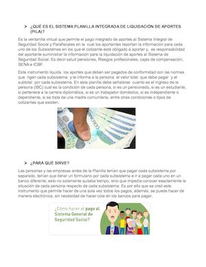 Sistema Pila, Pago simple