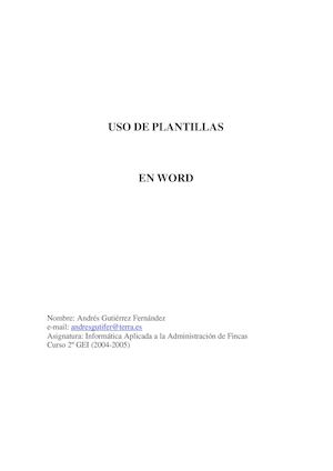 Word Plantillas