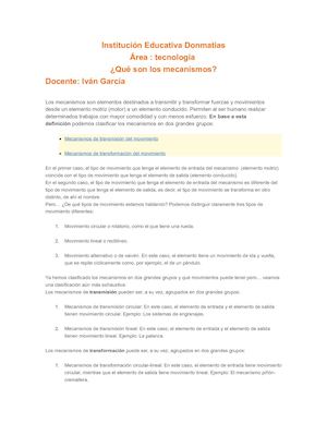 Qué Son Los Mecanismos