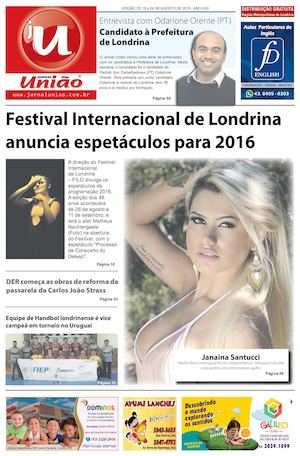 Jornal União, exemplar online da 18/08 a 24/08/2016.