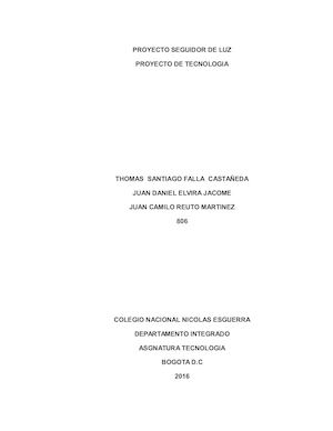 Proyecto Seguidor De Luz