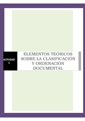 Elementos Teóricos Sobre La Clasificación Y Ordenación Documental