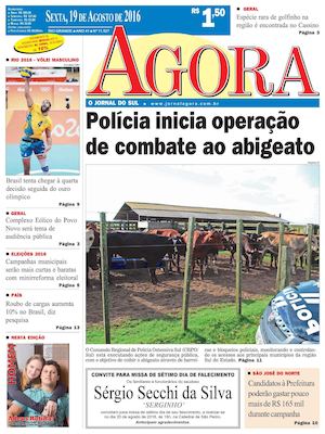 Jornal Agora - Edção 11527 - 19 de Agosto de 2016