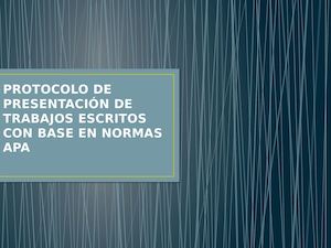 Protocolo De Presentación De Trabajos Escritos Con Base
