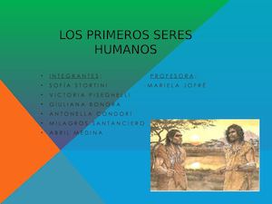Los Primeros Seres Humanos