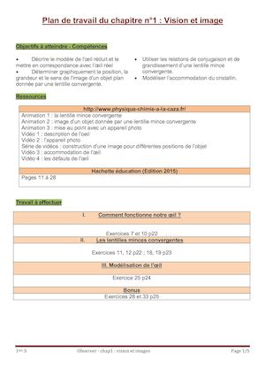 Chap 1 Vision Et Images