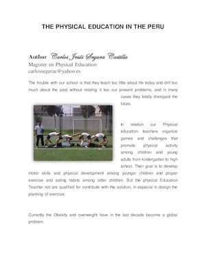 The Physical Education In The Peru