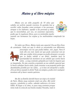 Mateo Y El Libro Mágico