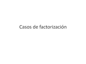 Casos De Factorización