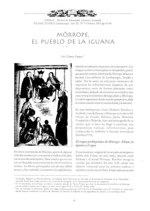 Mórrope, el pueblo de la iguana