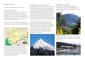 Folleto turistico de la Provincia de Neuquen