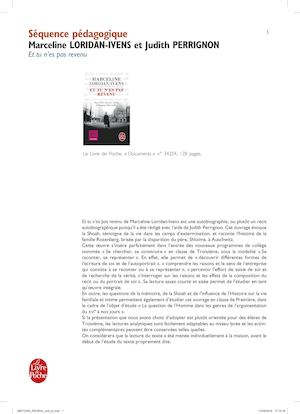 Fiche Pédagogique - Et tu n'es pas revenu