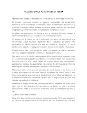 Fragmento Viaje Al Centro De La Tierra