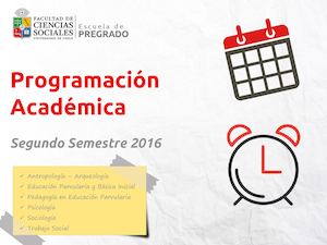 Programación Académica 2016 Segundo Semestre