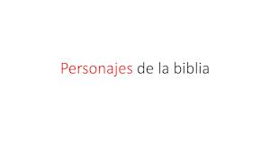 personajes de la biblia