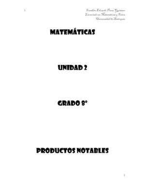 Productos Notables  8ª