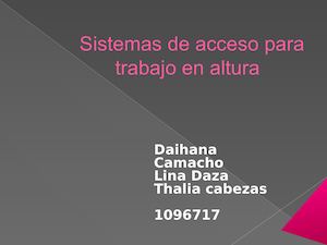 Sistemas De Acceso Para Trabajo En Altura