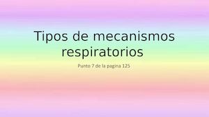 Tipos De Mecanismos Respiratorios Punto 7