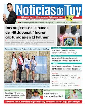 Noticias Del Tuy Edición Impresa 25 De Agosto