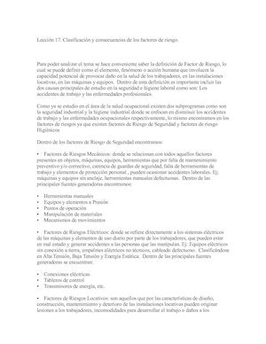 Factores De Riesgo