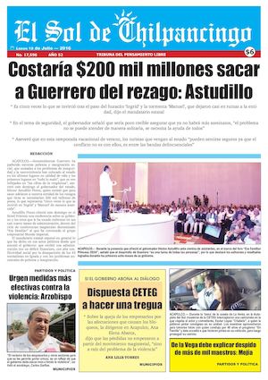 El Sol De Chilpancingo 18 De Julio 2016