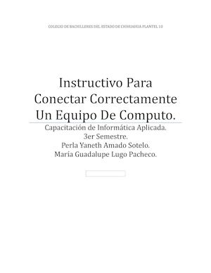 Instructivo Para Conectar Una Computadora