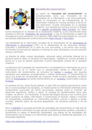 Sociedad Del Conocimiento