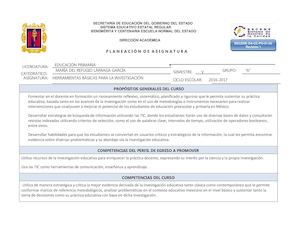 Planeación Herramientas Basicas Para La Investigación Educativa