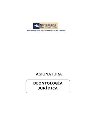 Texto De Deontología Jurídica