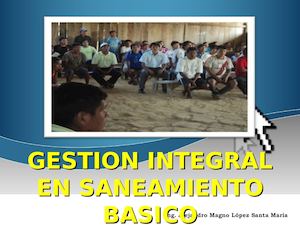 Gestion Integral Recursos Hidricos En Saneamiento