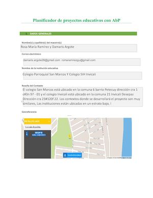 Planificador De Proyectos Educativos Con Ab P
