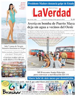 La Guaira, domingo 28 de agosto de 2016 Año 19 Nº 6106