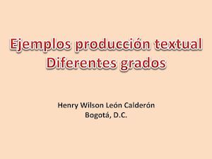 Ejemplos Produccion Textual