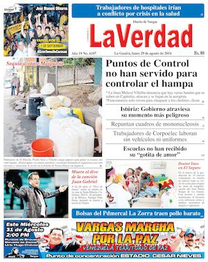 La Guaira, lunes 29 de agosto de 2016 Año 19 Nº 6107