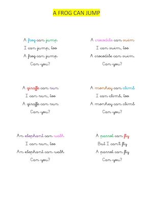 A frog can jump Lyrics
