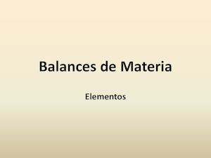 Elementos Del Balance