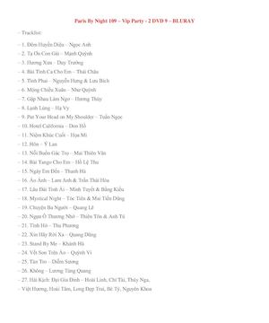 Paris By Night 109 Vip Party