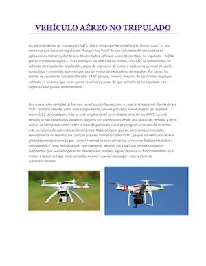 Vehículo Aéreo No Tripulado