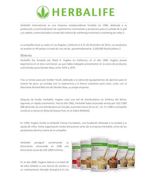 Herbalife International Es Una Empresa Estadounidense Fundada En 1980