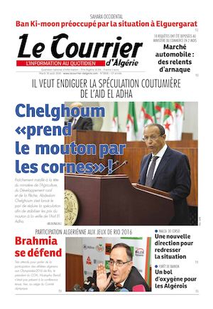 Le Courrier D'Algérie Du Mardi 30 Août 2016