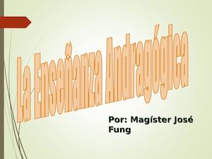 La Enseñanza Andragogica