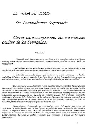 Yogananda Paramahansa El Yoga De Jesus