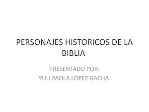 Personajes Historicos De La Biblia