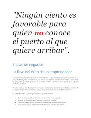 Plan De Negocios
