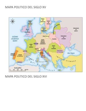 Mapa Politico Del Siglo Xv Xvi