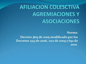 Afiliacion Colesctiva Agremiaciones Y Asociaciones