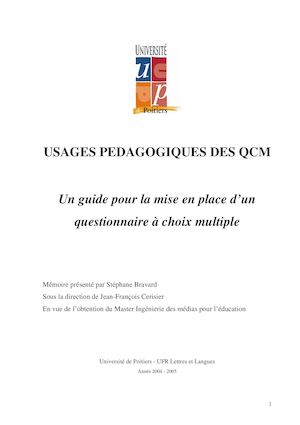QCM Comment réaliser des QCM