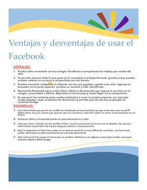 Ventajas y desventajas del Facebook