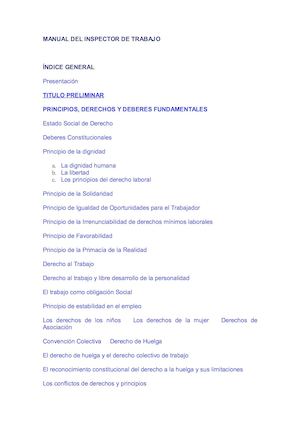 Manual Del Inspector De Trabajo