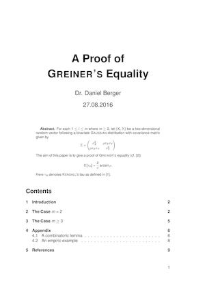 Greiner's Equality